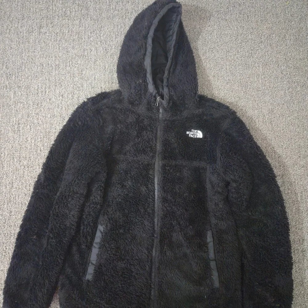 The North Face Boys Camo Reversible Fleece Puffer Jacket Size L (14/16)